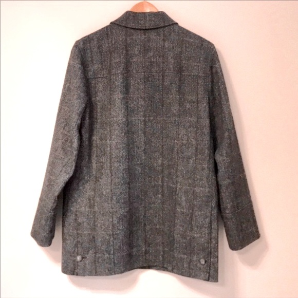 Vintage Tweed Herringbone Wool Coat - Picture 2 of 7